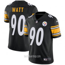 Youth Pittsburgh Steelers #90 Tj Watt Authentic Black Vapor Home Jersey Bestplayer